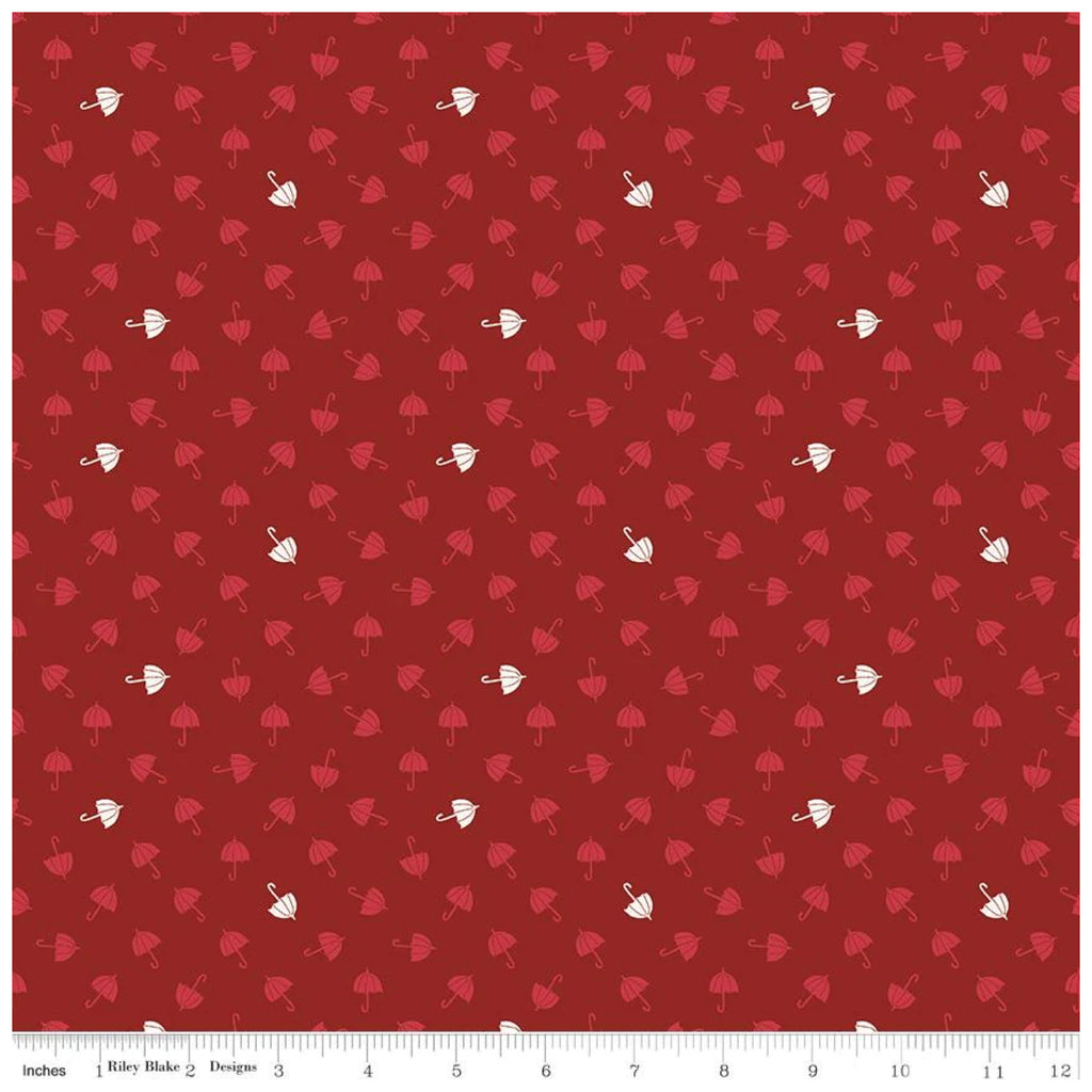 Red Hot Umbrellas - Red C1186.Priced per 25cm