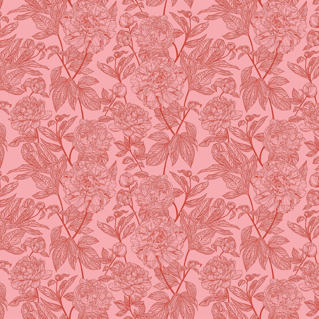 Indelible AMT1003-23V Peony ROUGE by Anna Maria Priced per 25 Cm.