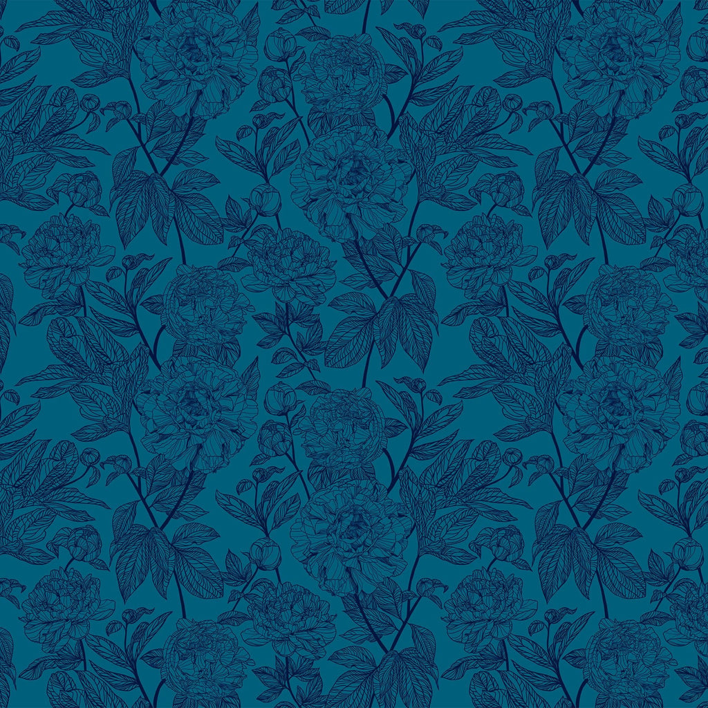 Indelible AMT1003-47L Peony OCEAN by Anna Maria Priced per 25 Cm