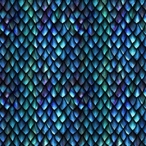 *REMNANT* Dragons by Jason Yenter 6DRG-1, Dragon scales BLUE FURY - 1 METRE