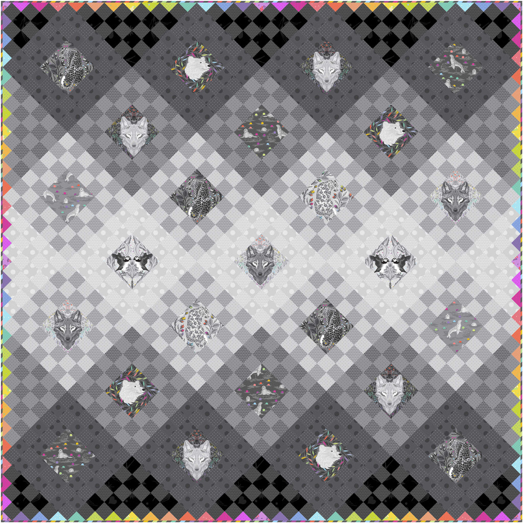 **Preorder Shade to Gray Quilt Kit Graywork KIT2QTTP.FADE Tula Pink Due Dec Pre Order Price $540
