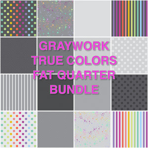 **Pre Order GRAYWORK TRUE COLORS Fat Quarter Bundle (16 Fabrics) due to arrive Oct/Nov 2025