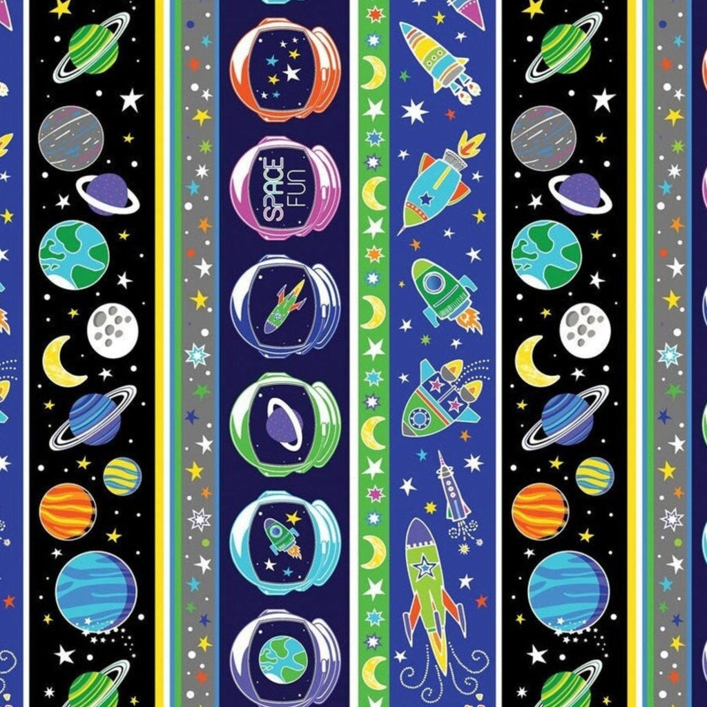 LIFT OFF Stripe Multi Glow in the Dark Ink 1054/0799.Priced per 25cm.