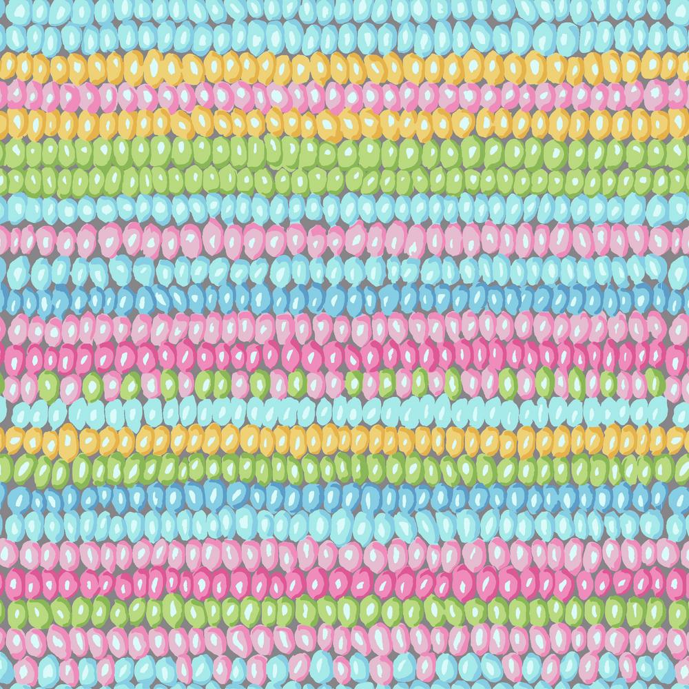 KFC Vintage - Bead Stripe PASTEL PWGP050.Priced per 25cm