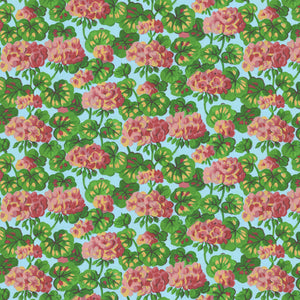 COTTAGE GARDEN Geranium Garden BLUE PWSL131 by Philip Jacobs.Priced per 25cm