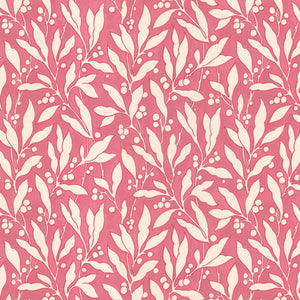 COTTAGE GARDEN Leaf and Berry PINK PWSL132 by Philip Jacobs.Priced per 25cm