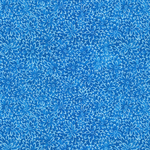 COTTAGE GARDEN Chrysanthemum Carpet BLUE PWSL142 by Philip Jacobs.Priced per 25cm