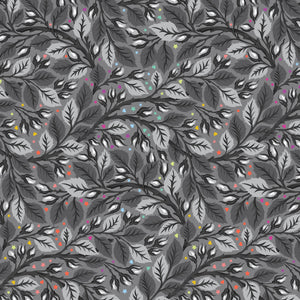 **Pre Order Tula Pink GRAYWORK QBTP019.SHADOW Best Buds 108" WIDEBACK   Priced per 50 cm due Nov/Dec