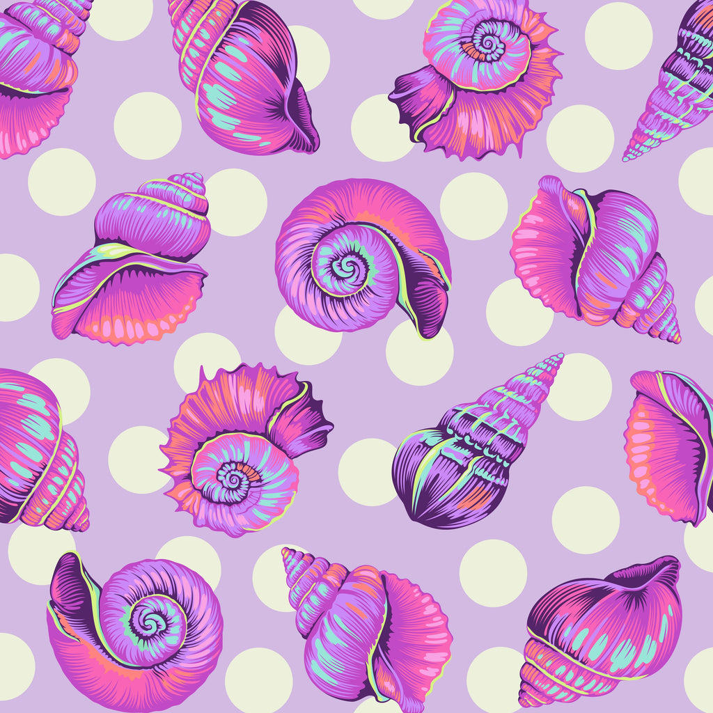 *Pre Order Floral Reef Backing Fabric - Big Shelly QBTP021.ULTRAVIOLET.Priced per 50 Cm. Due June 2026 (Copy) (Copy)