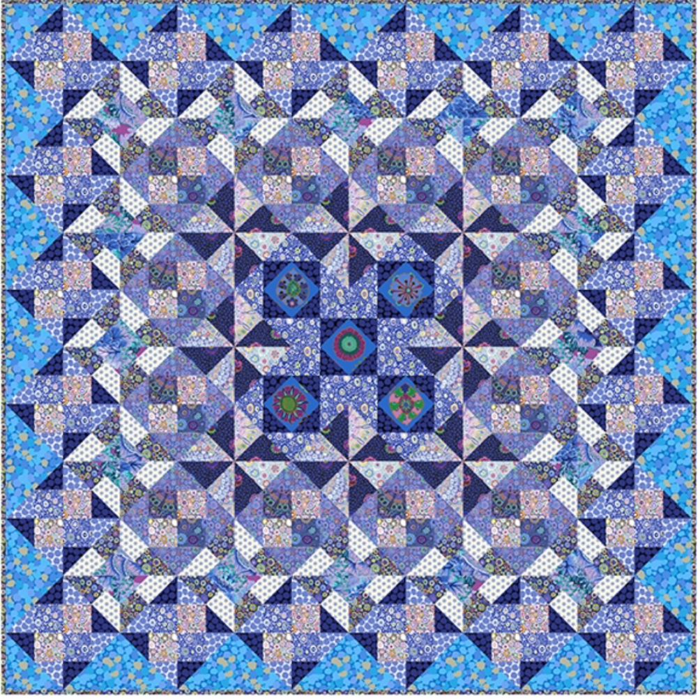 *+Kaffe Fassett Collective Cathedral Tiles - DELFT COLORWAY
