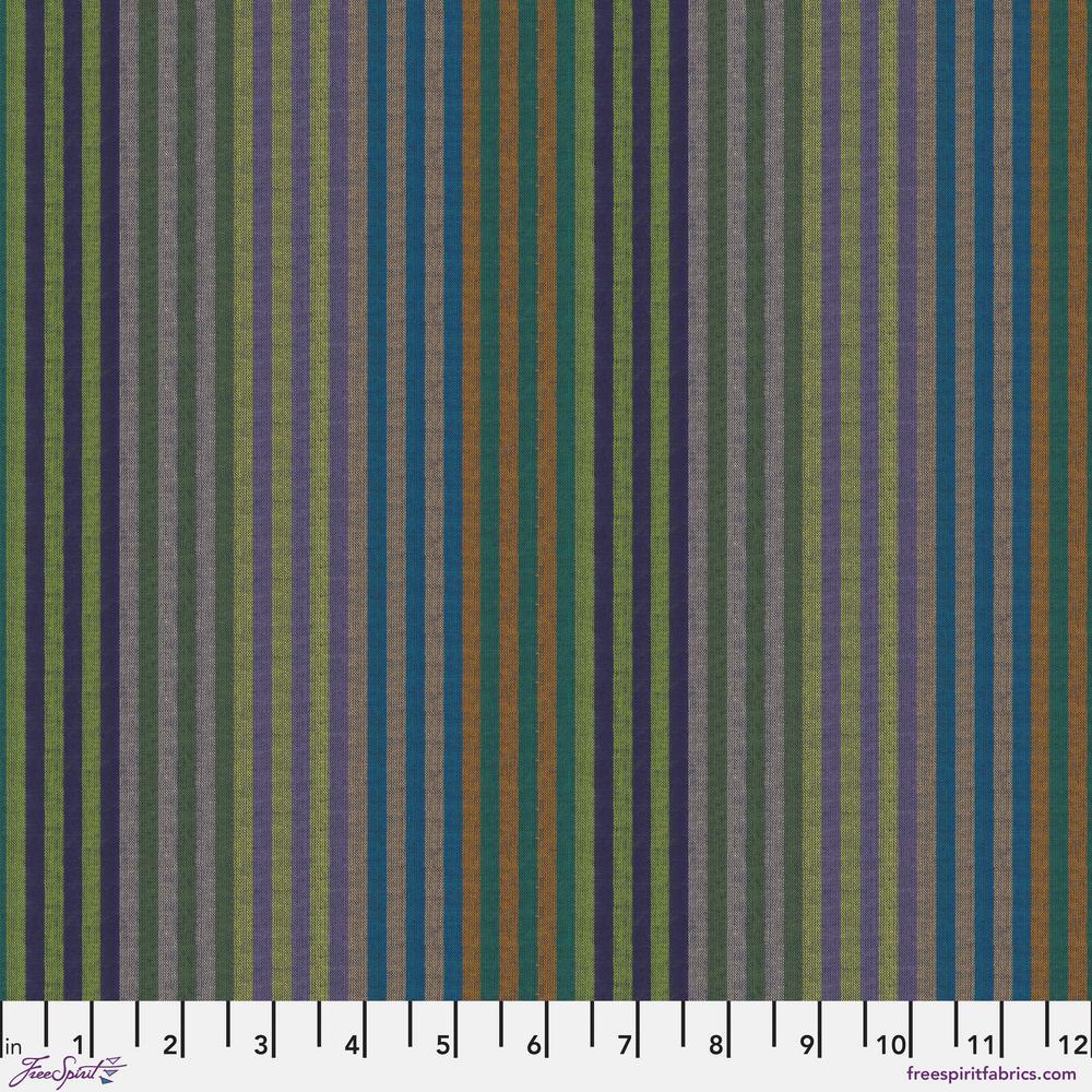 *REMNANT Kaffe Fassett WOVEN STRIPES WSGP001.DARK Caterpillar Stripe - 1.35 METRES