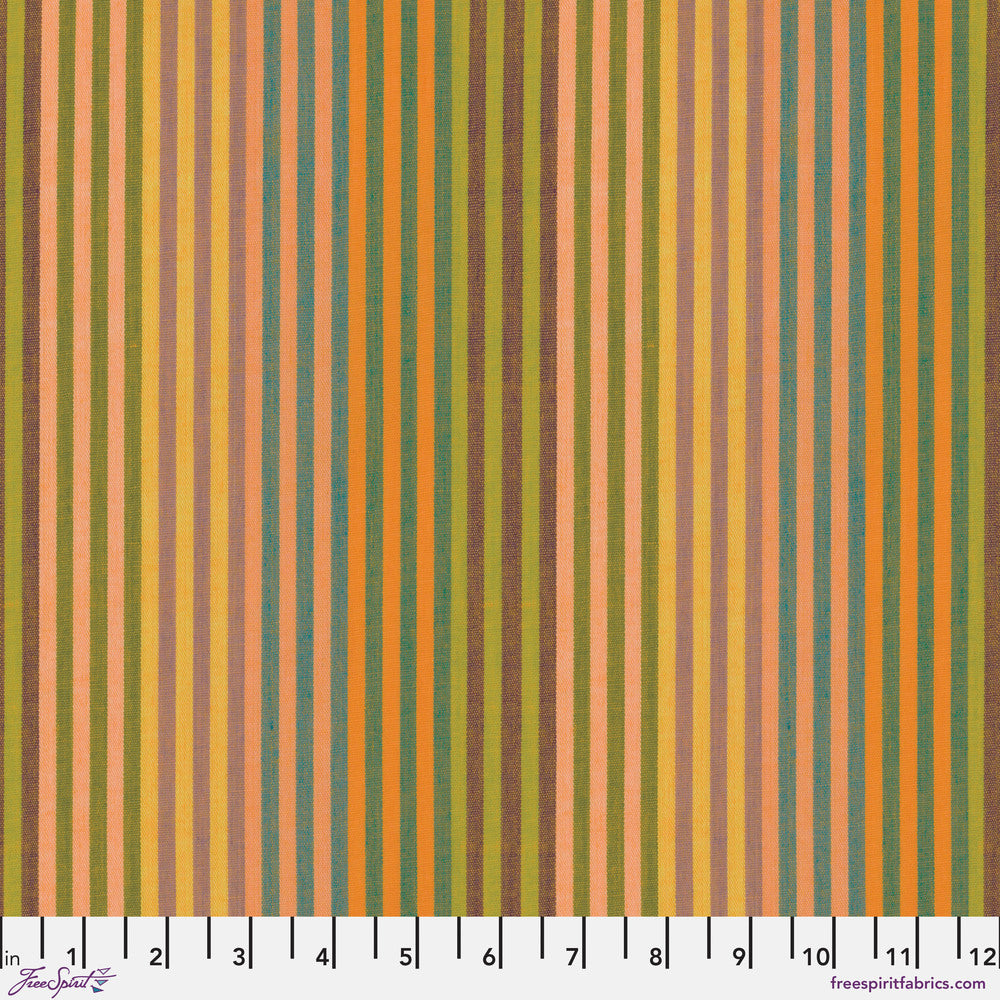 *REMNANT Kaffe Fassett WOVEN STRIPES WSGP001.SUNSHINE Caterpillar Stripe - 1.1 METRE
