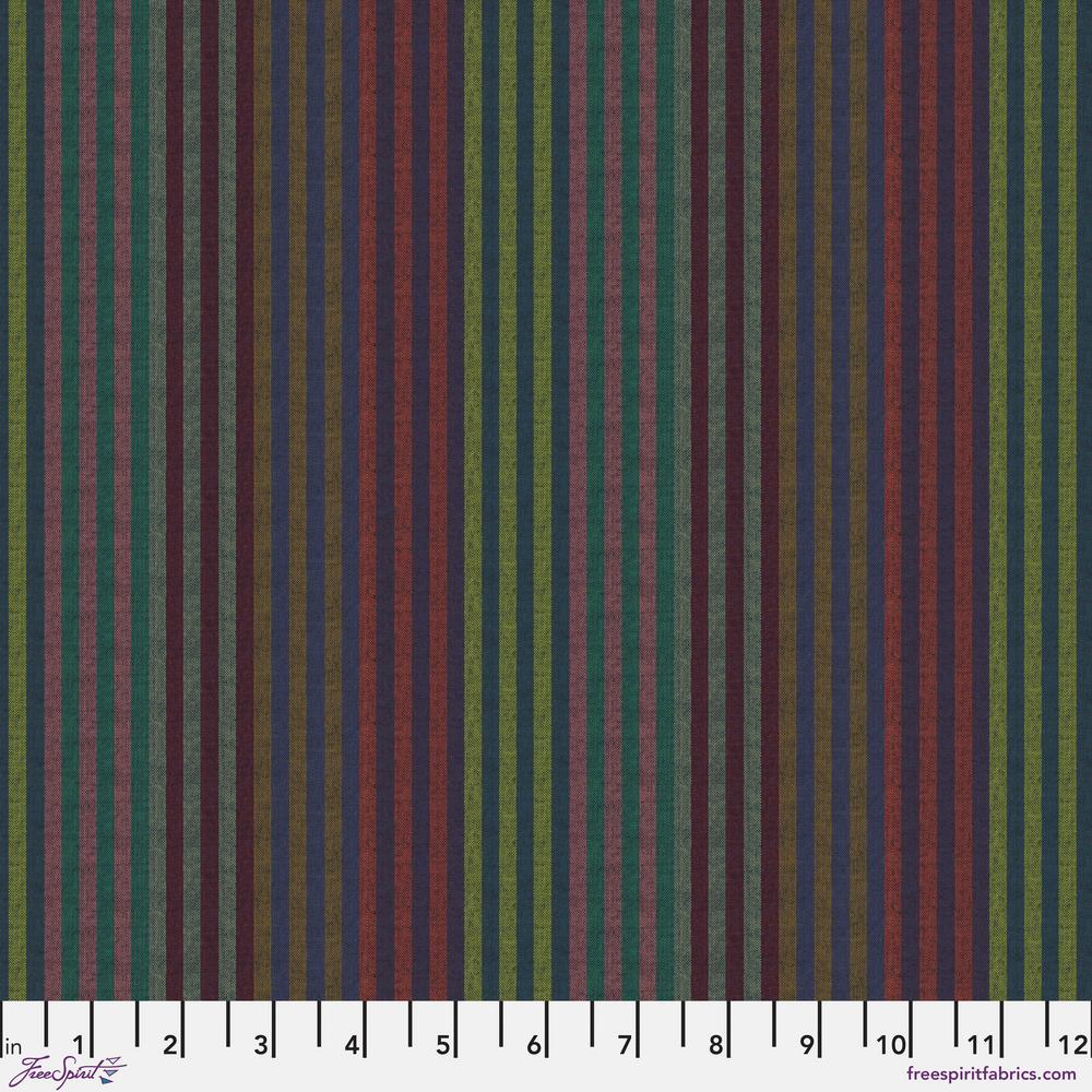 Kaffe Fassett WOVEN STRIPES WSGP001.TWILIGHT Caterpillar Stripe.Priced per 25cm