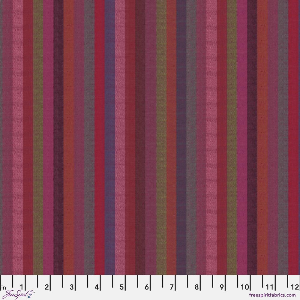 Kaffe Fassett WOVEN STRIPES WSGP002.WINE Narrow Stripe.Priced per 25cm