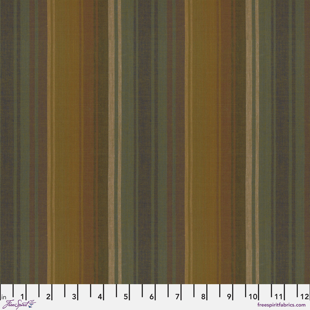 Kaffe Fassett WOVEN STRIPES WSGP004.KHAKI Exotic Stripe.Priced per 25cm