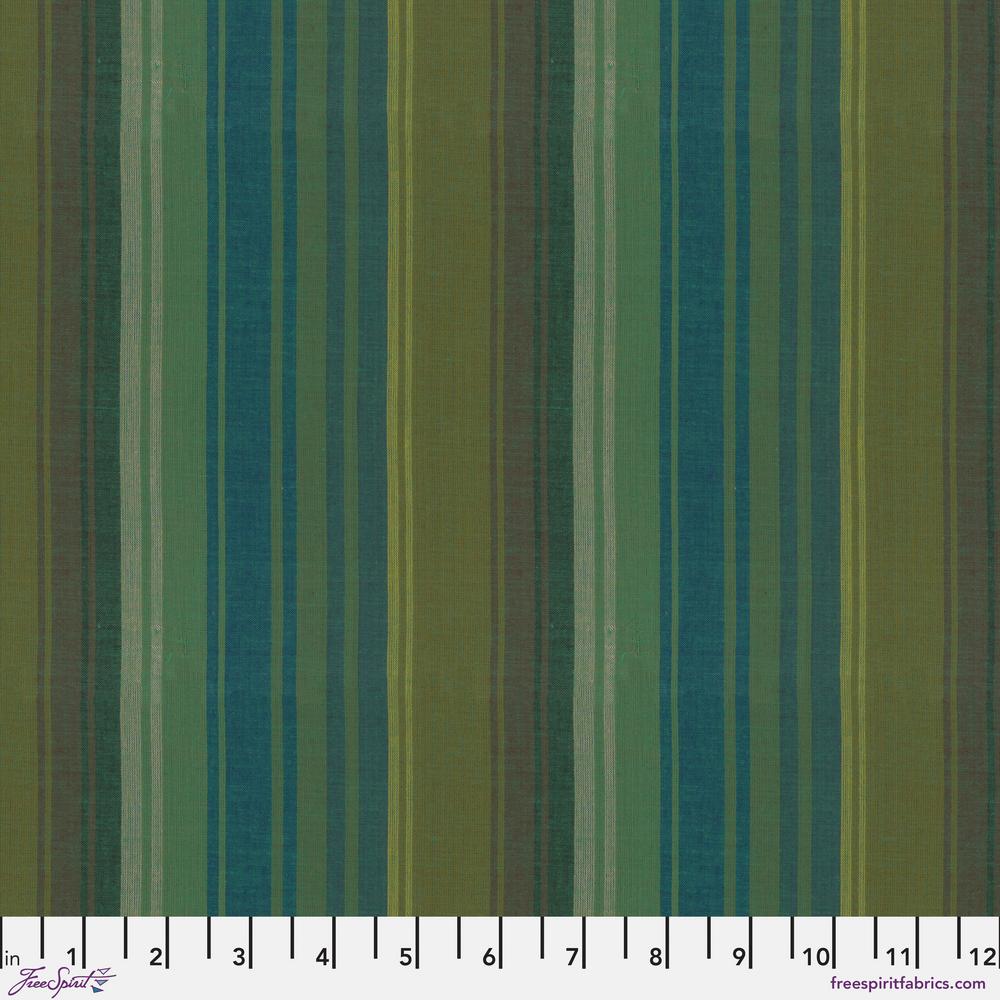 Kaffe Fassett WOVEN STRIPES WSGP004.TEAL Exotic Stripe.Priced per 25cm