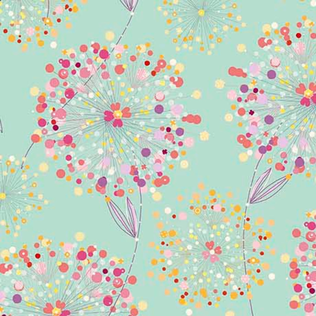 CONFETTI BLOSSOMS 26234H SEAFOAM.Priced per 25cm