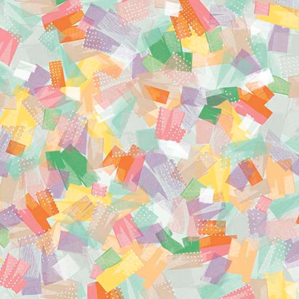 CONFETTI BLOSSOMS BRUSHSTROKES 26236X MULTI.Priced per 25cm