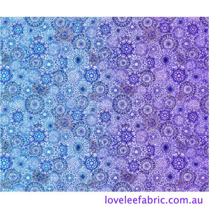 Jewelscape KALEIDOSCOPE MEDALLION OMBRE BLUE 28979 BL.Priced per 25cm.