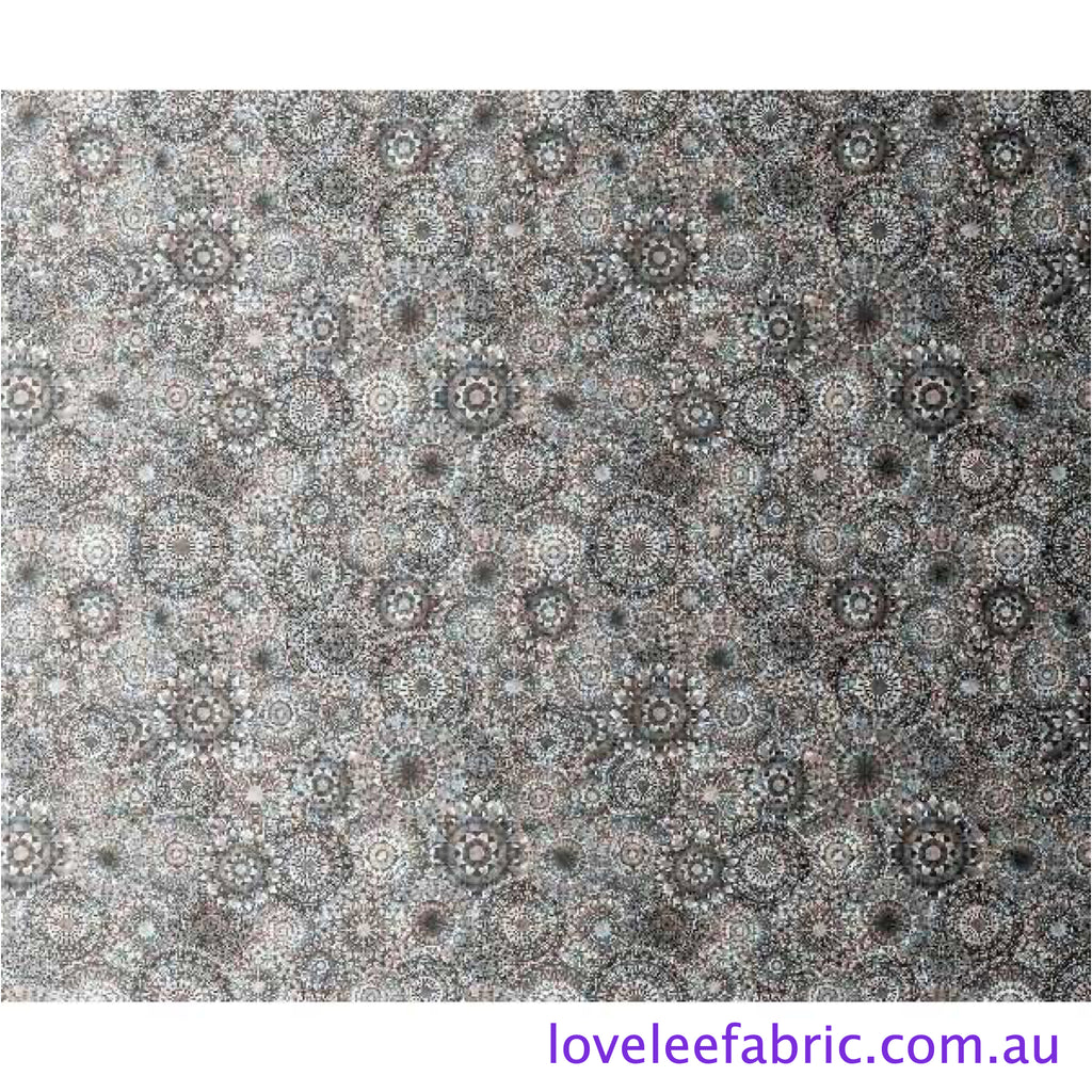 Jewelscape KALEIDOSCOPE MEDALLION GREY BLACK 28979 K.Priced per 25cm.