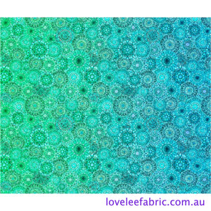 Jewelscape KALEIDOSCOPE MEDALLION AQUA 28979 Q.Priced per 25cm.