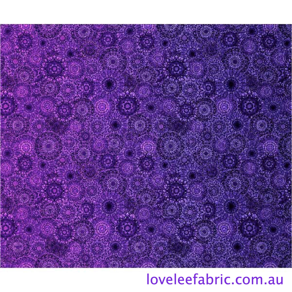 Jewelscape KALEIDOSCOPE MEDALLION PURPLE 28979 V.Priced per 25cm.