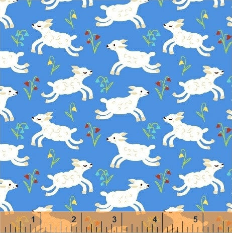 Windham - NURSERY RHYMES by Erica Hite 42588-3 blue.Priced per 25cm.