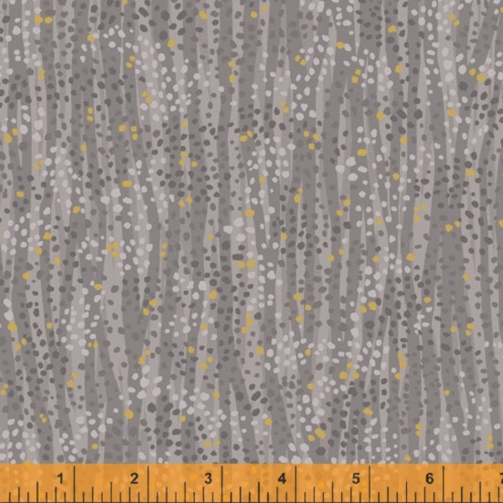 DEWDROP by Whistler Studios 52495M-18 Steel Cotton / metallic embellished.Priced per 25cm