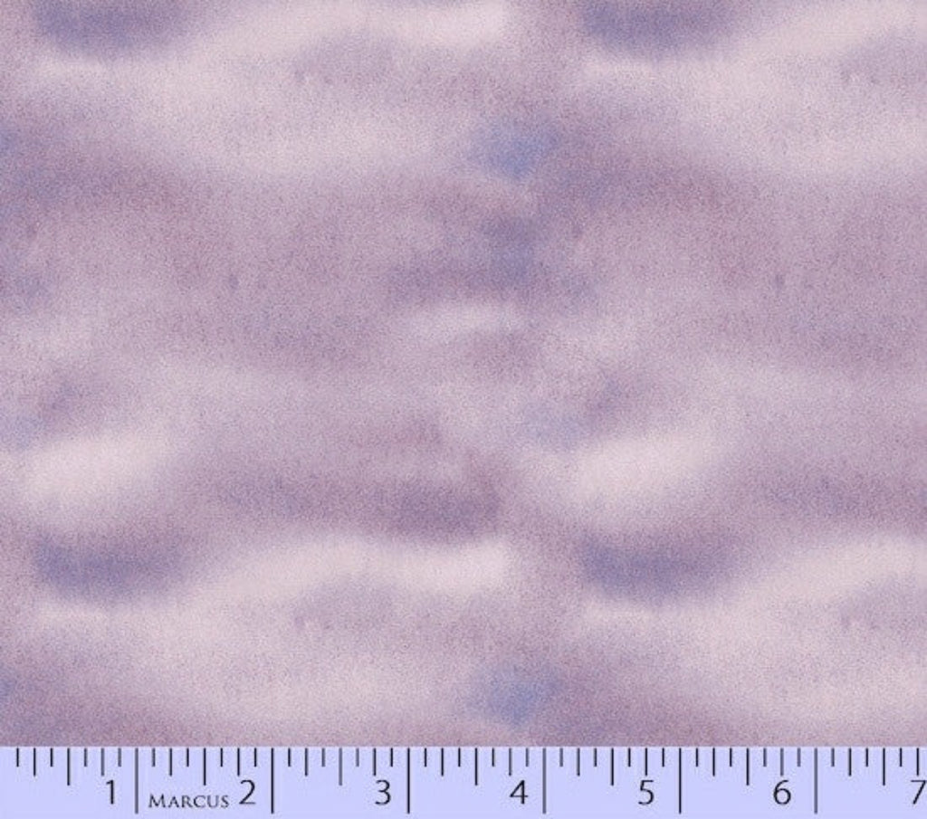 Purple fabric swatch with a ruler at the bottom for scale