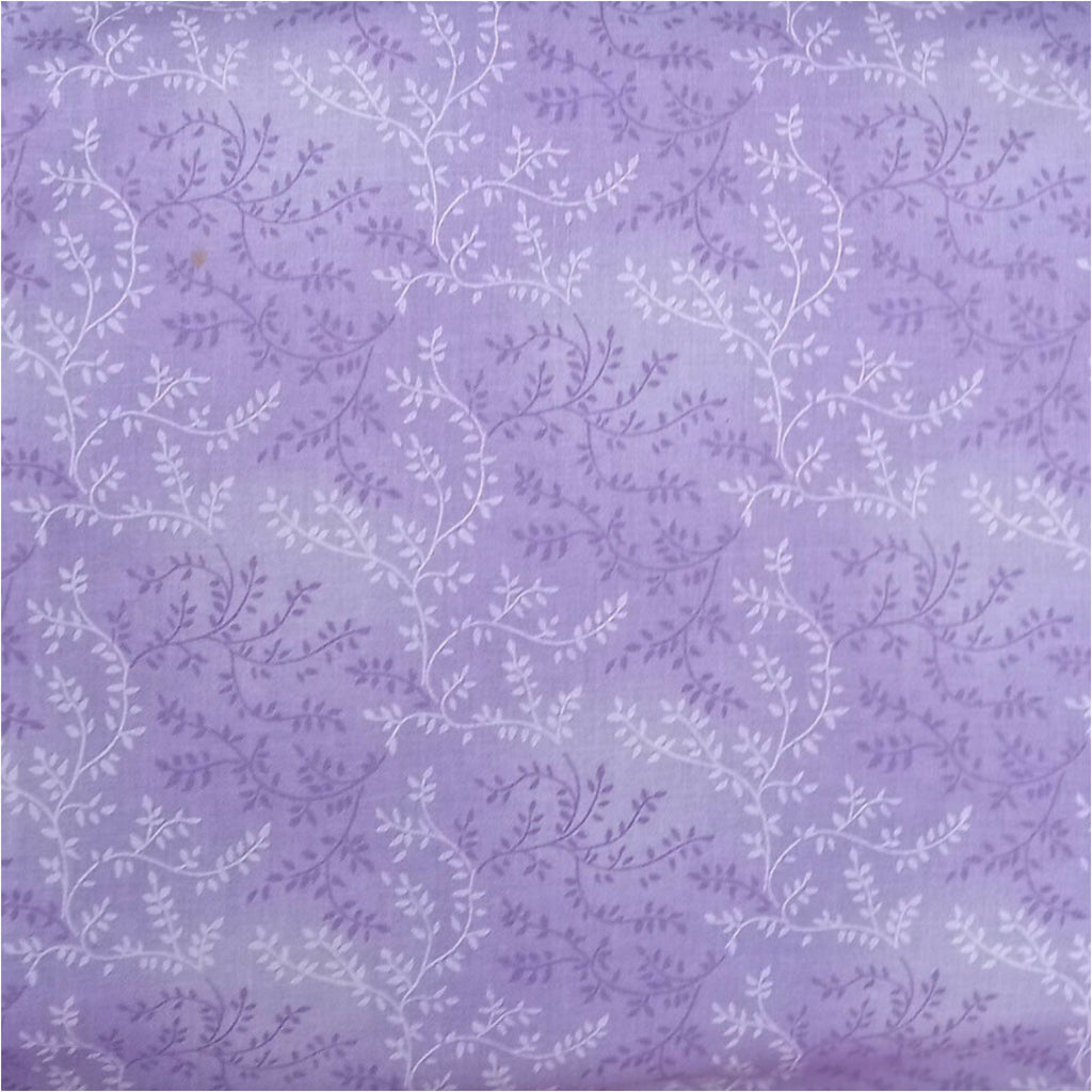 *Lavender Leafy Vine #402  108" / 270cm Wideback.Priced per 50 cm.