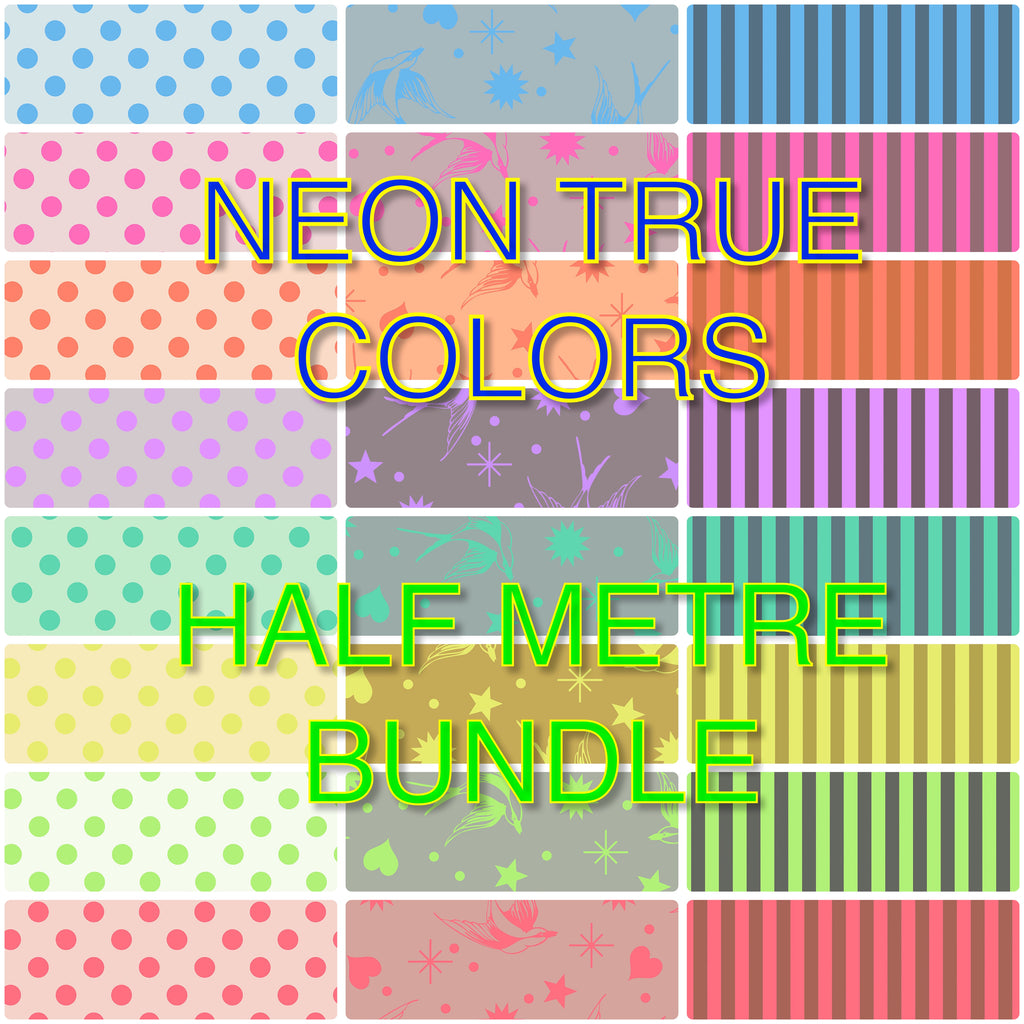 *Neon True Colors by Tula Pink - Half Metre bundle