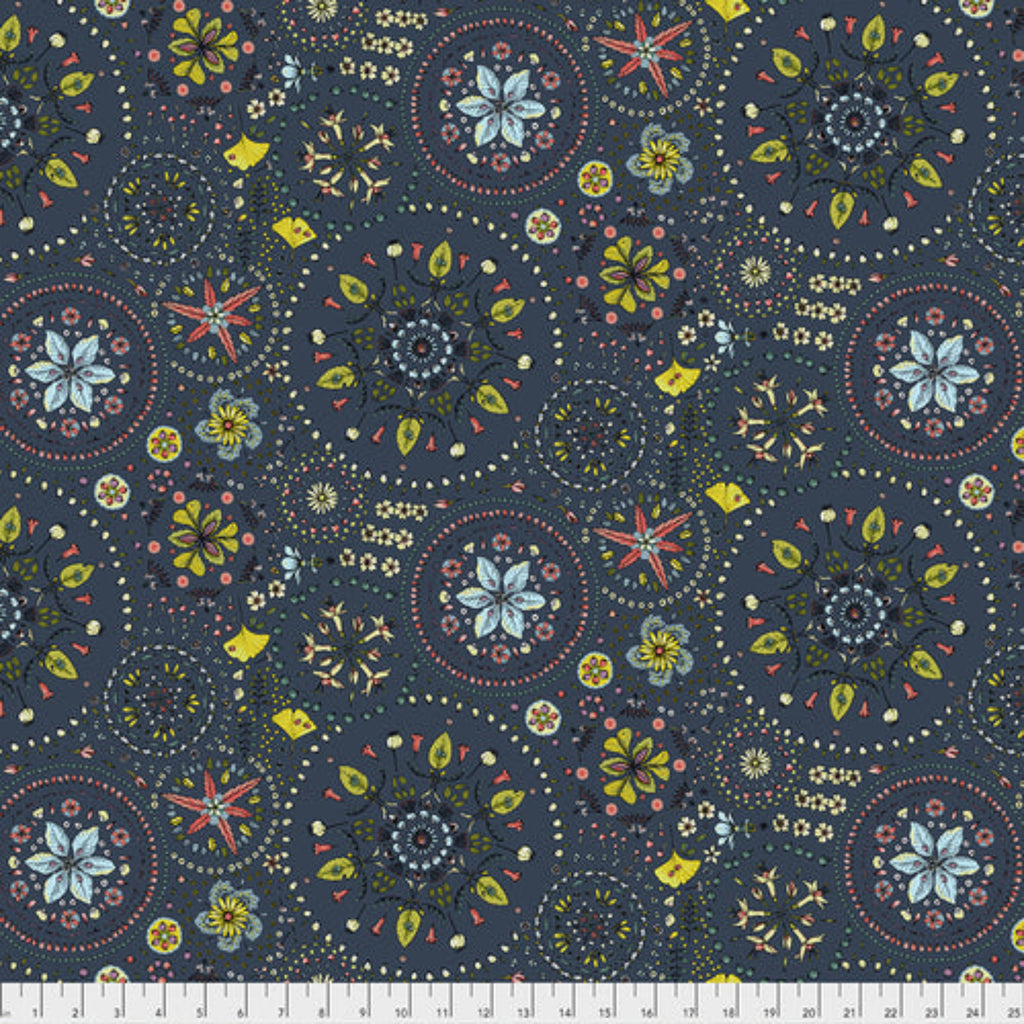 Land Art by Odile Bailloeul Fairy Circles - Navy PWOB019.Priced per 25cm