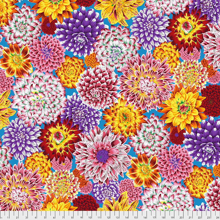 KFC Dancing Dahlias MULTI PWPJ101.Priced per 25 Cm. *LAST CHANCE*