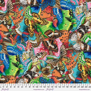 TREASURE ISLAND by Philip Jacobs (SNOW LEOPARD)- Tropical Butterflies MULTI PWSL107.Priced per 25cm