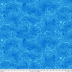 TEMPLE GARDEN Katagami - PWSL125.BLUE by Philip Jacobs.Priced per 25cm