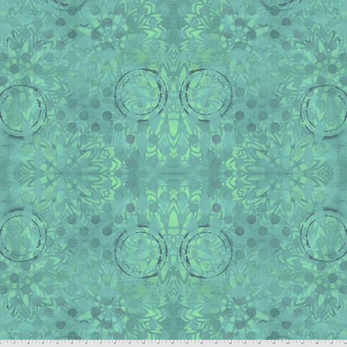 PIZZAZZ by Sue Penn PWSP026 Medallions Aquamarine.Priced per 25cm