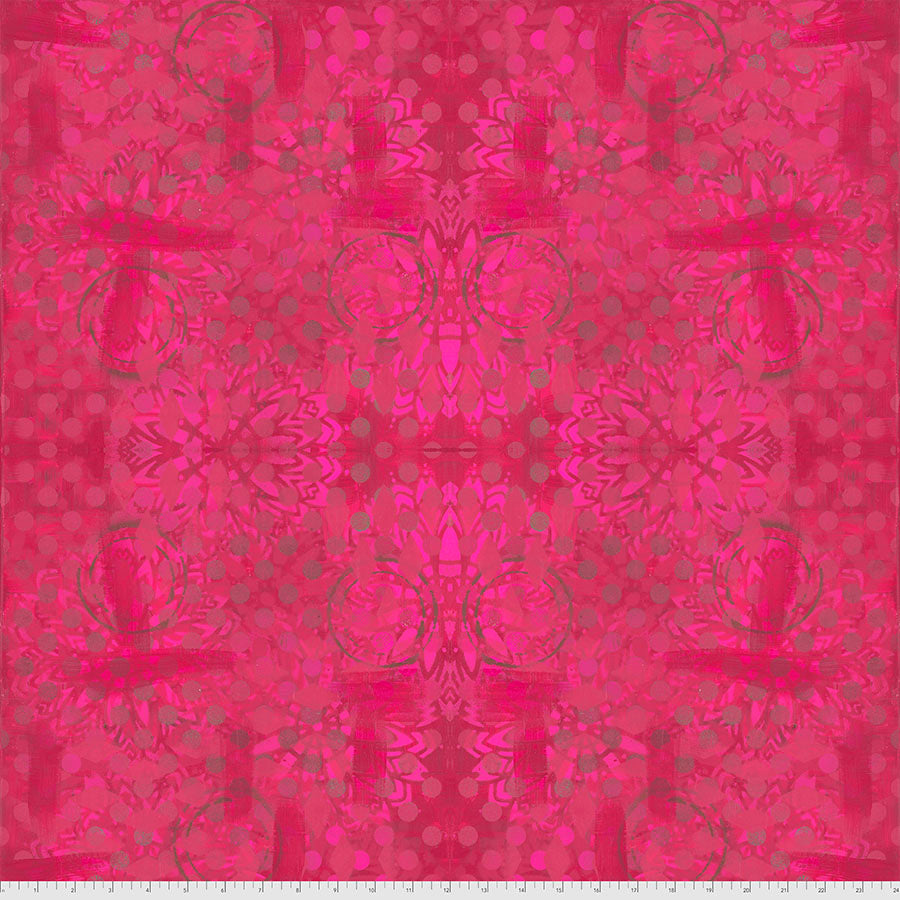 PIZZAZZ by Sue Penn PWSP026 Medallions Fuchsia.Priced per 25cm