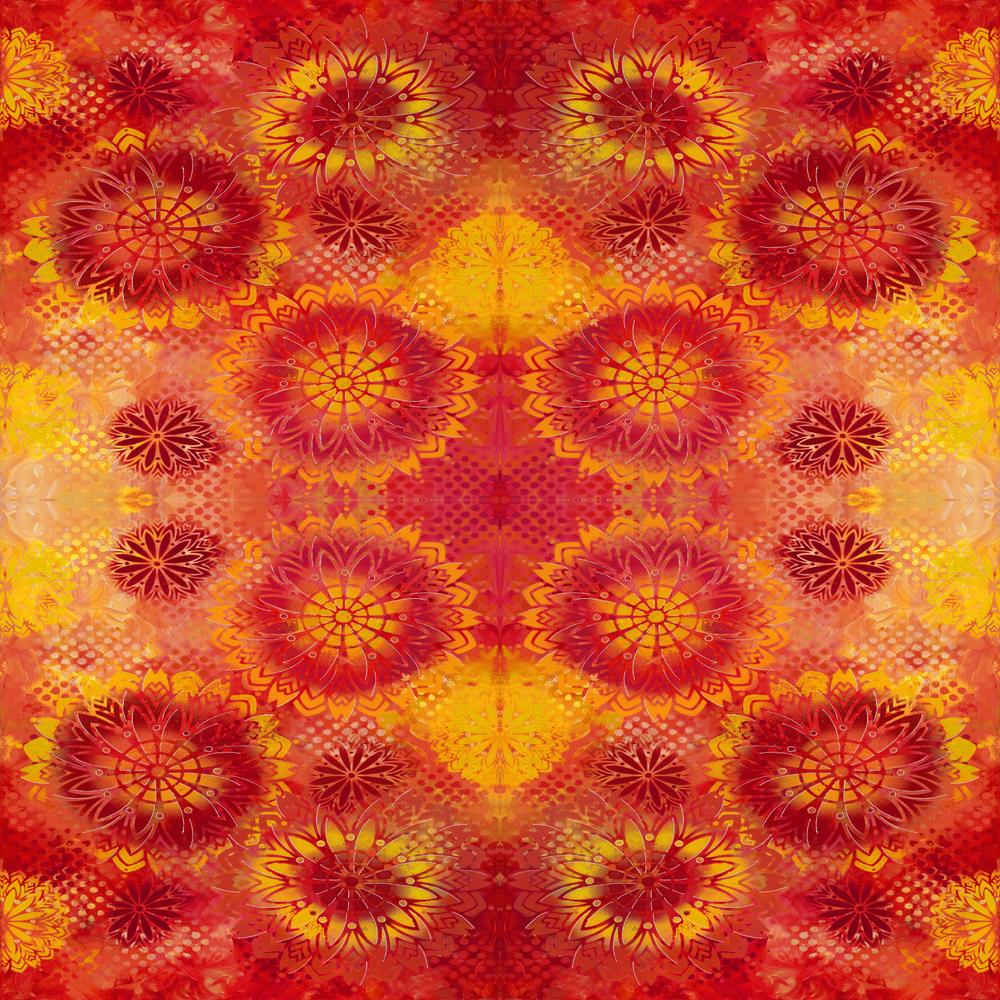 HAPPY BLOOMS by Sue Penn PWSP051.SUNBURST FLAME.Priced per 25cm