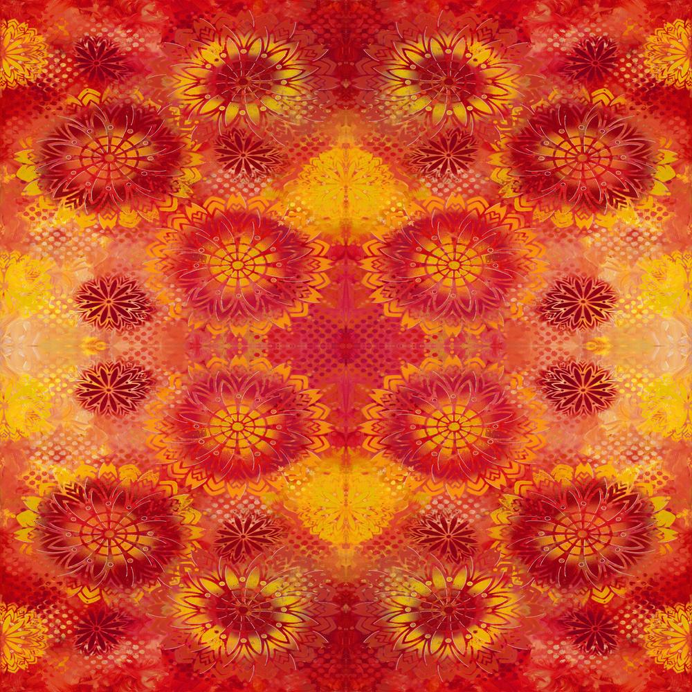 HAPPY BLOOMS by Sue Penn PWSP051.SUNBURST FLAME.Priced per 25cm