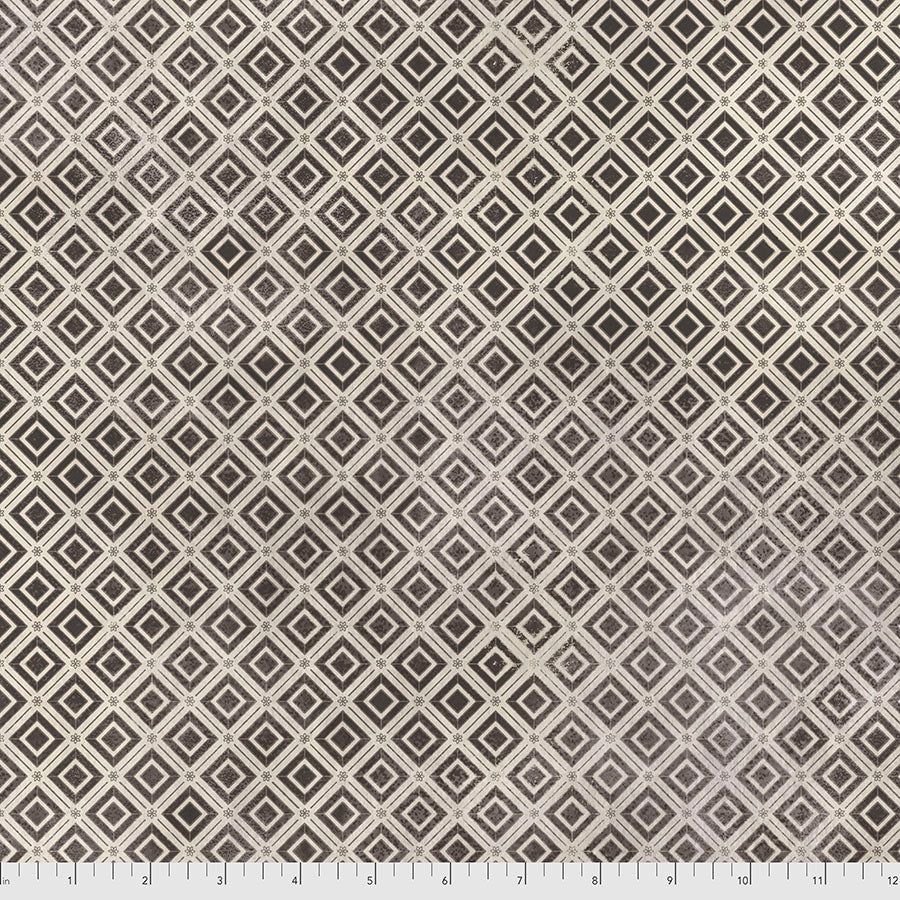 Monochrome - Diamonds CHARCOAL by Tim Holtz PWTH030.Priced per 25cm