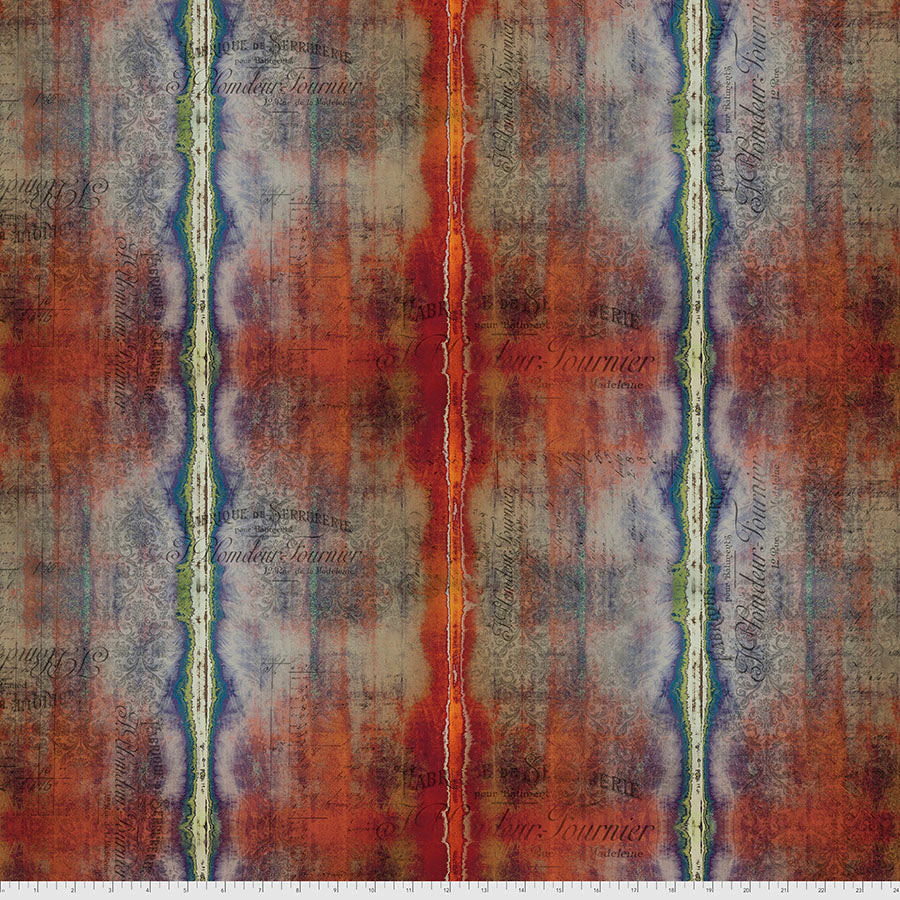 Abandoned 2 - Dyed Stripe MULTI by Tim Holtz PWTH143.Priced per 25cm