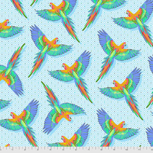 DAYDREAMER Macaw Ya Later CLOUD PWTP170.Priced per 25cm.Tula Pink