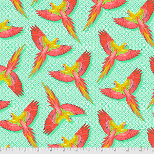 DAYDREAMER Macaw Ya Later MANGO PWTP170. Priced per 25cm.Tula Pink