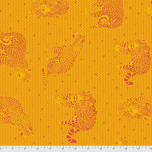 DAYDREAMER Lil Jaguars PAPAYA PWTP174.Priced per 25cm.Tula Pink