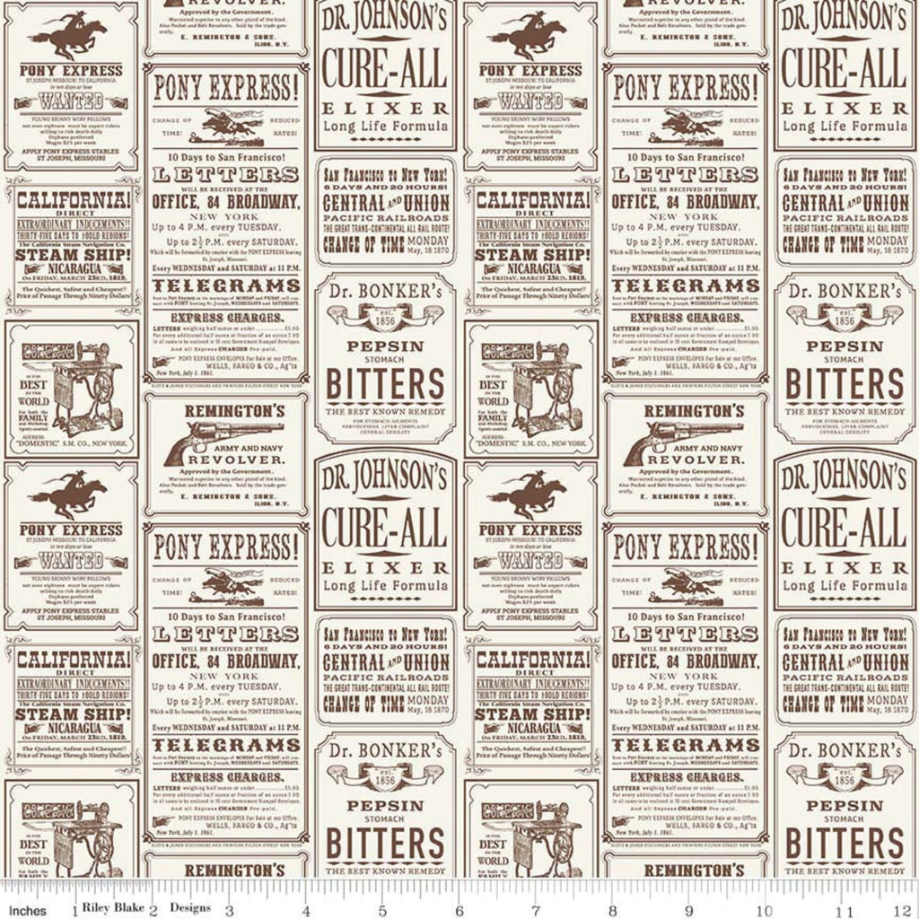 Newspaper text Riley Blake fabric