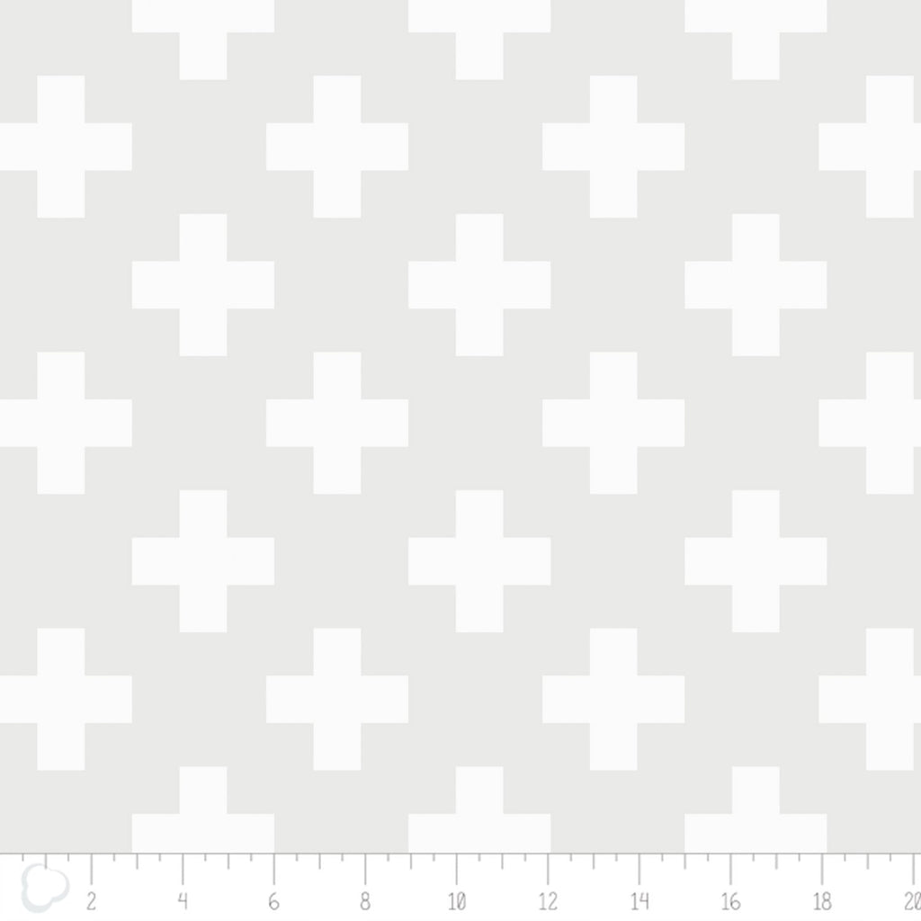 Pattern of white plus signs on a gray background