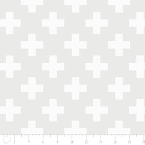 Pattern of white plus signs on a gray background