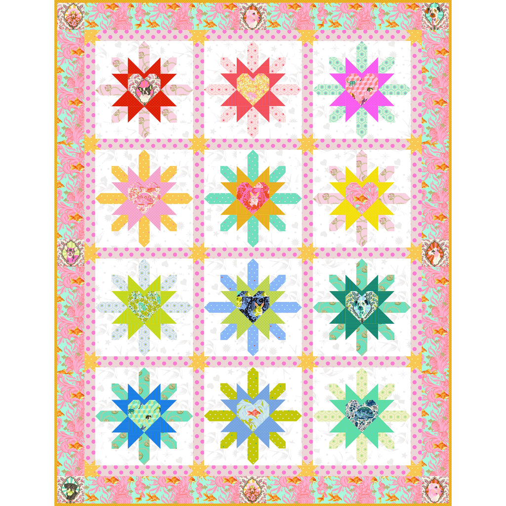 *+Besties - Heart Burst Quilt Kit Designed by Tula Pink *IN STOCK*