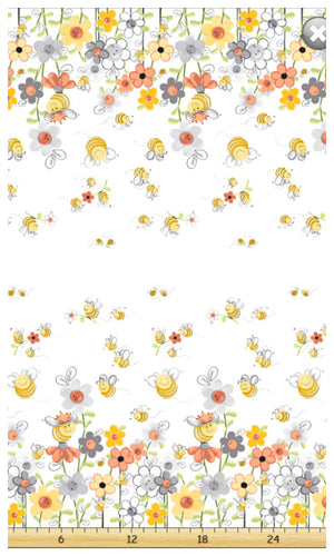 Sweet Bees Border by SusyBee SB20361-100.Priced per 25cm