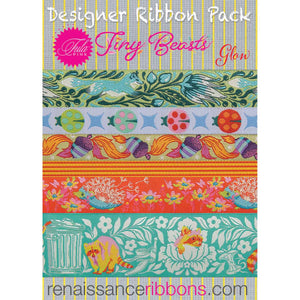 Renaissance Ribbon Pack Tiny Beasts by Tula Pink GLOW